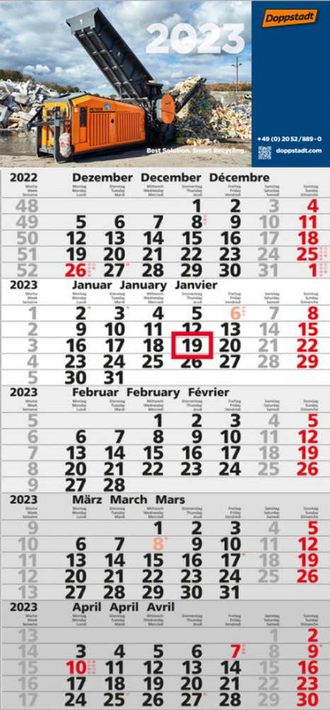 Doppstadt 5-Monats Wandkalender 2023